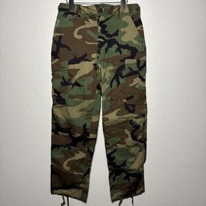 US Military Pants Mens Size 32x30 Woodland Camo Cargo Field Combat Trousers USA